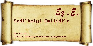 Székelyi Emilián névjegykártya